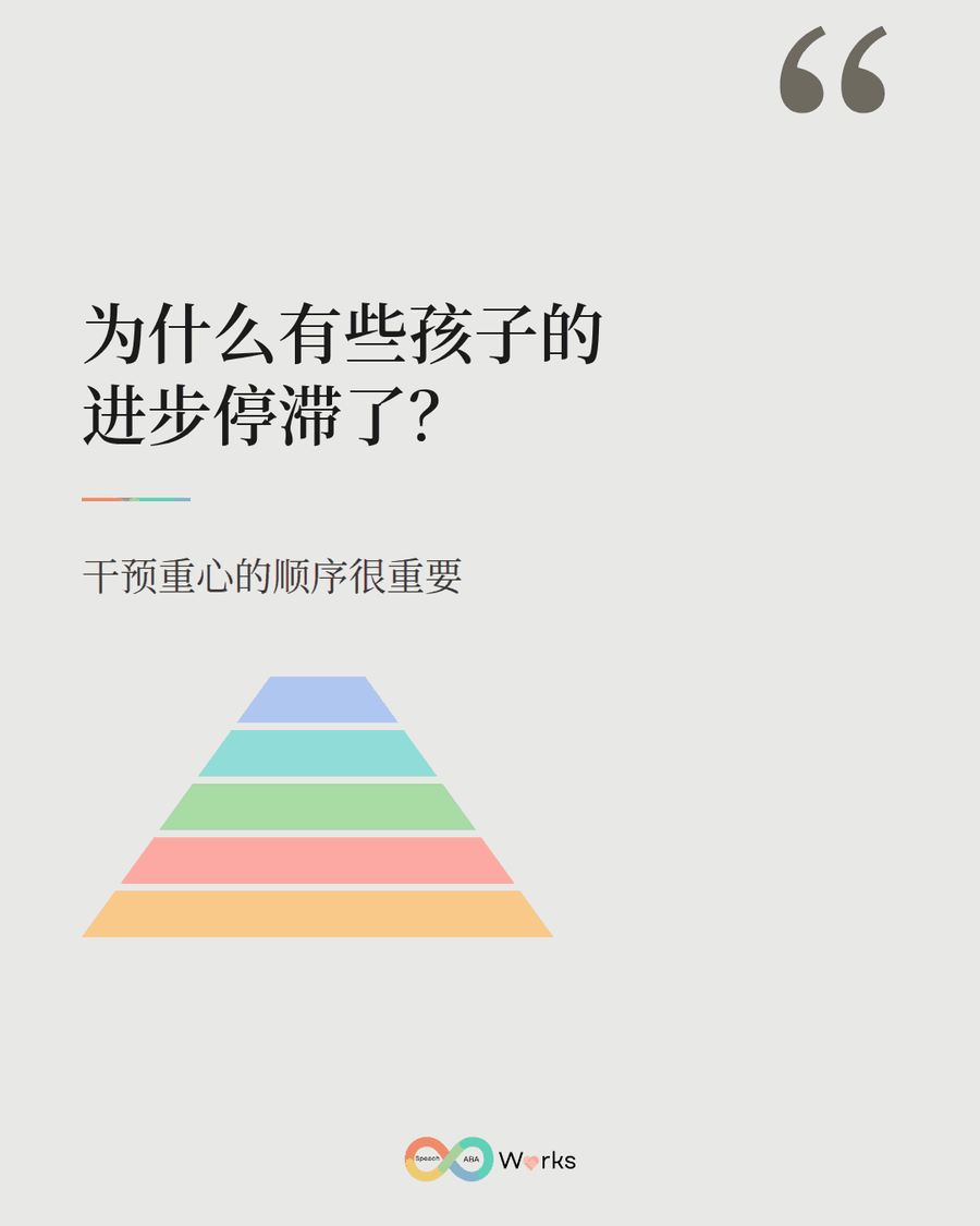 为什么有些孩子的进步停滞了?——干预重心的顺序很重要