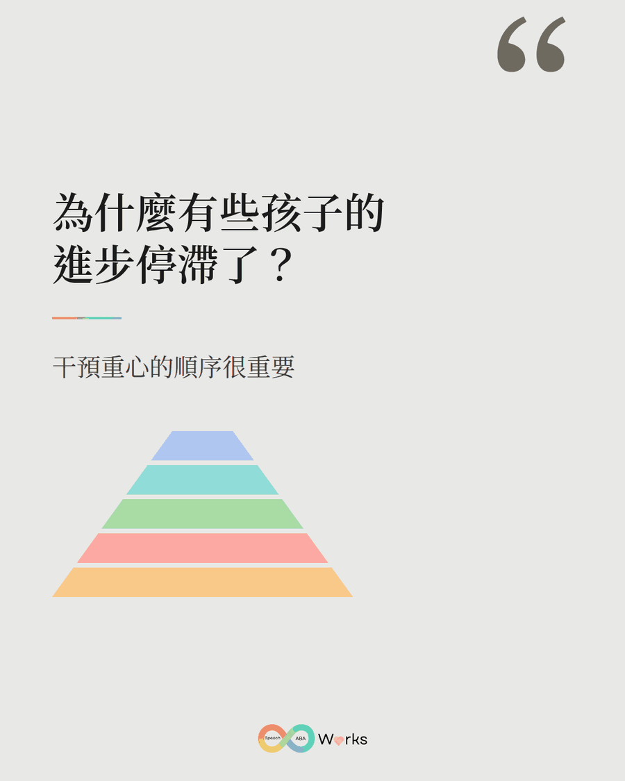 為什麼有些孩子的進步停滯了?——干預重心的順序很重要